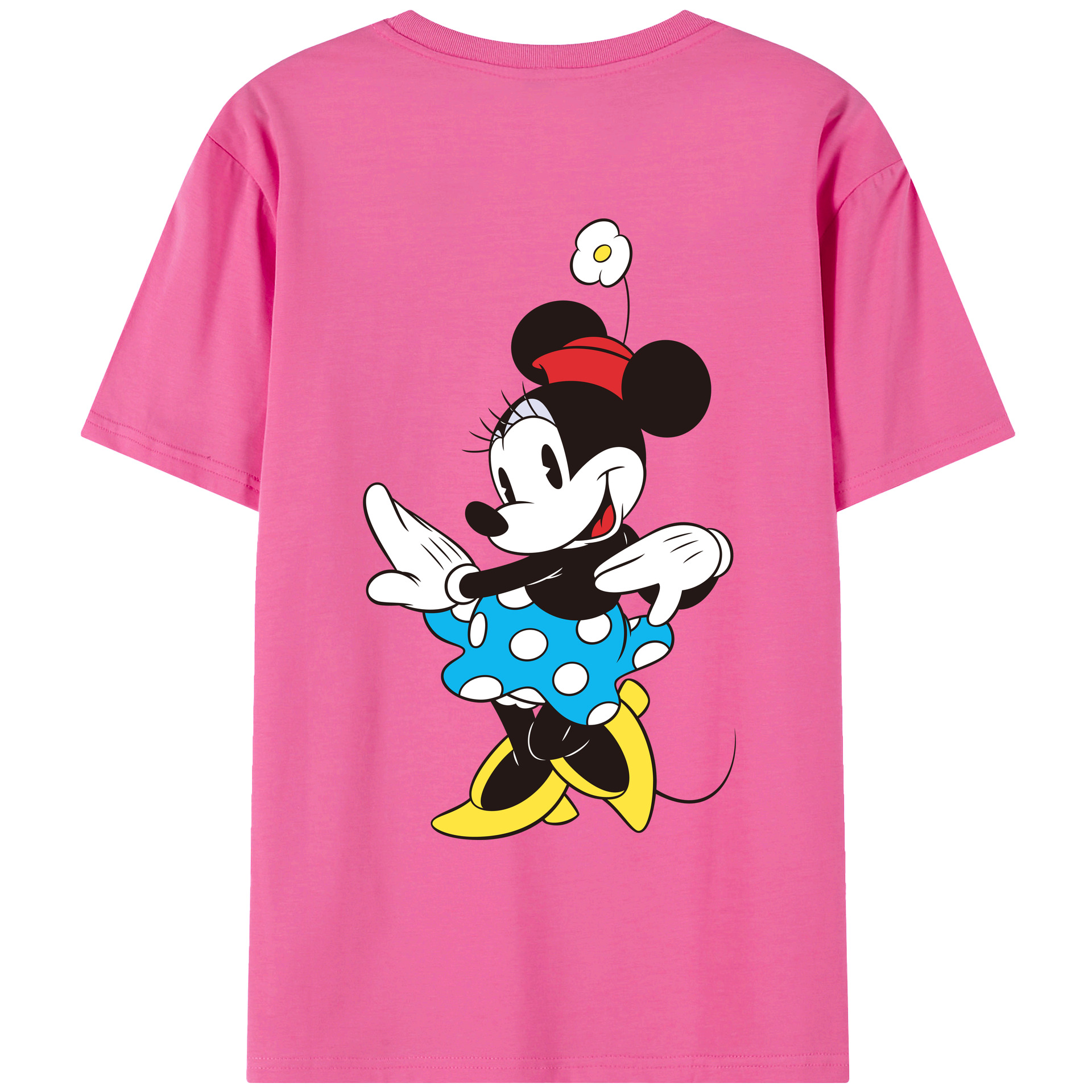 （画像用） ミッキーマウス Mickey Mouse レディース半袖Tシャツ(バックプリント)